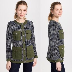 VERONICA BEARD Fielding Mixed Media Cotton Blend Dickey Coat Sz 6